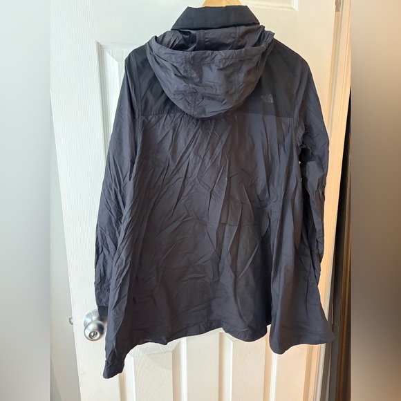 The North Face women’s black jacket hood size medium tent coat flared - Picture 6 of 13